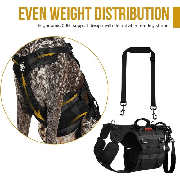 OneTigris Dog Lift Harness for XXL Dogs, Dog Hip Support Brace Full Body Lifter - Picture 2 of 7